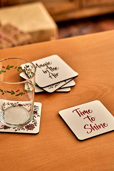 TRENDYOLMİLLA HOME X Bella Maison Χριστουγεννιάτικο Σετ 6 Σουβέρ 10x10cm TPHAW26BAL00000