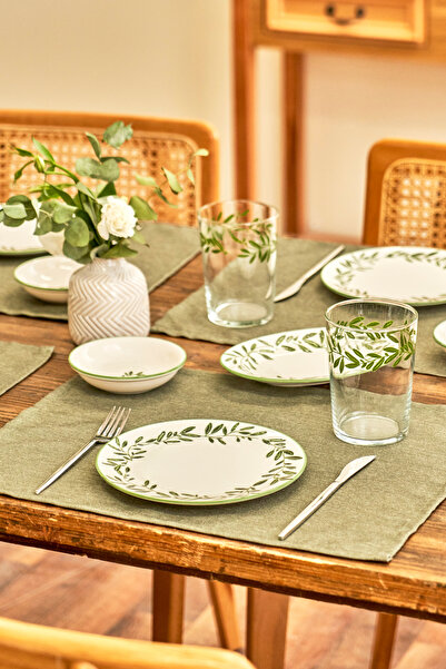 TRENDYOLMİLLA HOME X Bella Maison Leaf Set of 4 Glass Cups 510Cc Tphaw26Brd00001