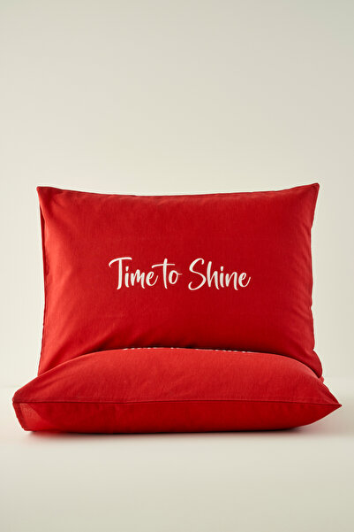 TRENDYOLMİLLA HOME X Bella Maison Christmas Red 2-Piece Pillowcase Set 50X70Cm Tphaw26Yk00000