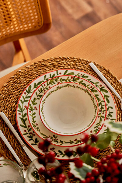 TRENDYOLMİLLA HOME X Bella Maison Christmas Porcelain 4-Piece Soup Bowl 14cm Tphaw26Tbk00040