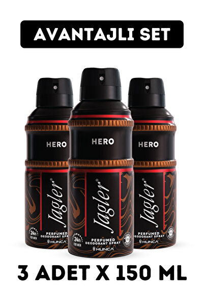 Jagler Hero Erkek Deodorant ( 3 Adet X 150 ml )