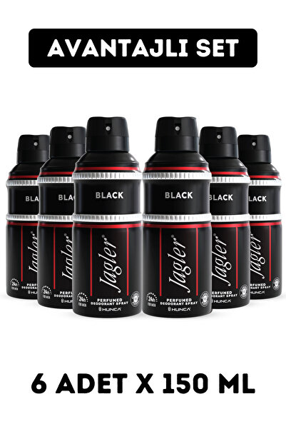 Jagler Black Erkek Deodorant ( 6 Adet X 150 ml )