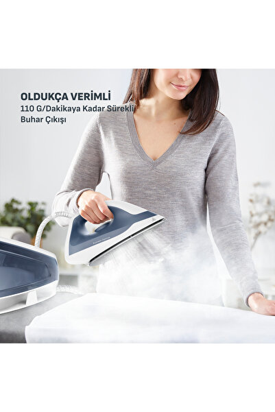 TEFAL SV4110 Express Mini 110 gr Sürekli ve 190 gr Şok Buharlı 2200 Watt Buhar Kazanlı Ütü