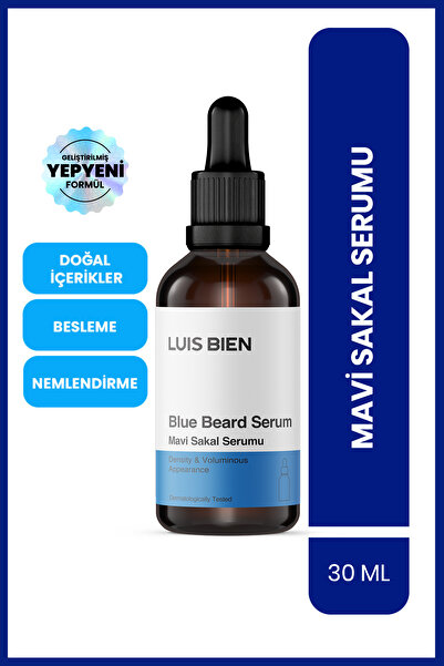Luis Bien Mavi Sakal Bakım Serumu | Seyrek ve Boş Bölgeler İçin Yoğun Etkili Sakal Serumu – 20 ml