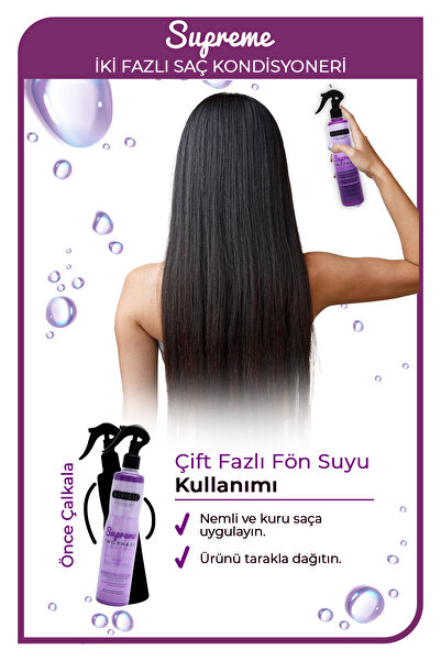 Morfose Çift Fazlı Supreme Fön Suyu 400 ml - Mat, Kuru ve Yıpranmış Saçlar