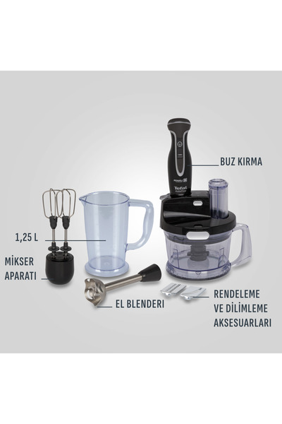 TEFAL Powelix Activflow Pro 1000 Watt Blender Seti - Siyah