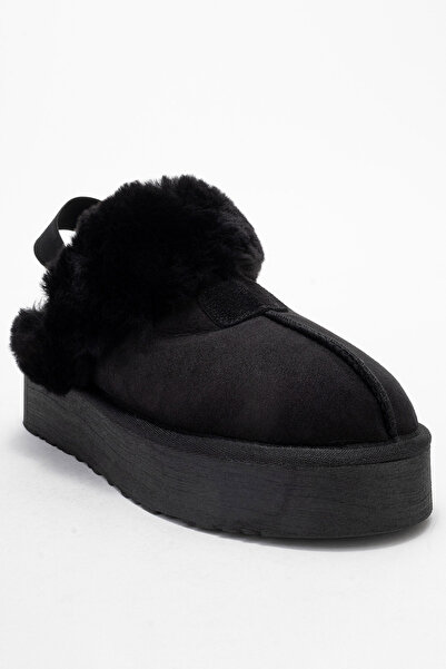 LuviShoes Γυναικείες γούνινες παντόφλες OLESSA από γνήσιο δέρμα σουέτ