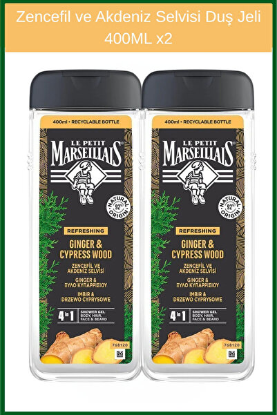 Le Petit Marseillais Zencefil Ve Akdeniz Selvisi Duş Jeli Ve Şampuan 400 ml X2