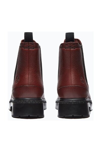 Timberland Cambria Valley Mid Chelsea csizma, burgundi színű, teljes értékű bőrből
