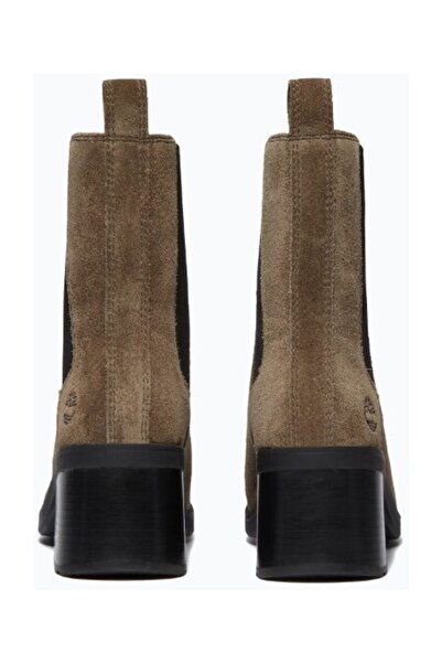 Timberland Bellevaux MID CHELSEA BOTY DK HNĚDÉ SEMIŠOVÉ S ČERNÝMI DETAILY