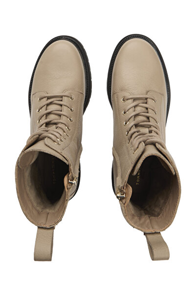 Tommy Hilfiger Teplé boty s krajkovým lemem a texturou oblázků TH PLAQUE