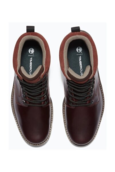 Timberland BRITTON ROAD MID LACE UP ΑΔΙΑΒΡΟΧΟ ΜΠΟΤΑΚΙ ΒΟΡΔΟΝΤΙΟ ΠΛΗΡΗΣ ΑΓΡΙΑ ΔΕΡΜΑΤΙΝΗ