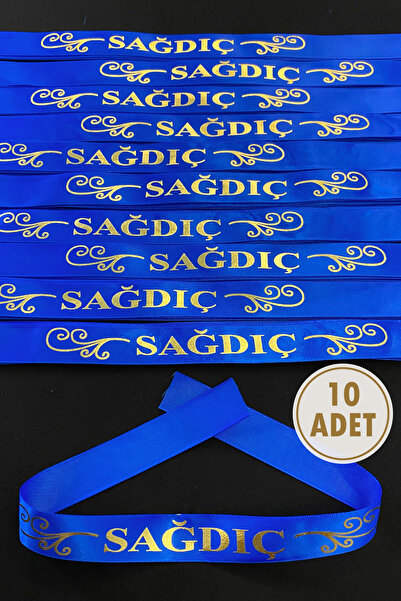 ZEYMERADE Синя стрічка для дружок, 10 штук браслетів для рук, весілля, вечірк...