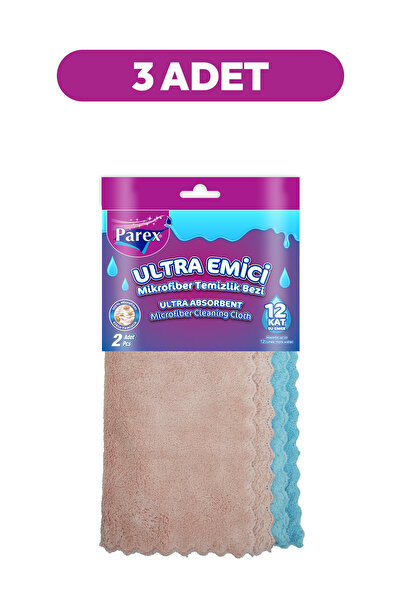 Parex Ultra Emici 2’li Mikrofiber Bez Üçlü Paket