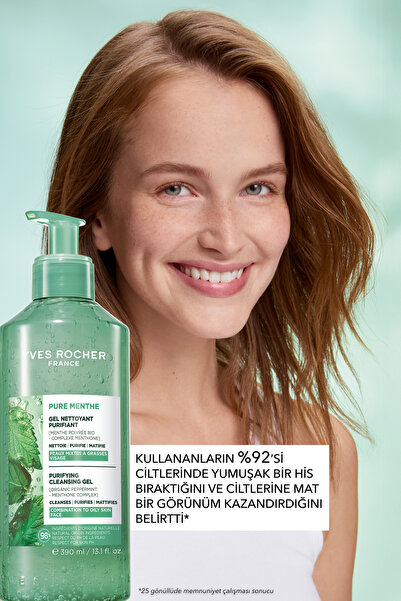 Yves Rocher Yüz Yıkama Jeli-Karma,Yağlı,Sivilce Eğilimli Cilt-Pure Menthe Arındırıcı Botanik Kompleks 390ml