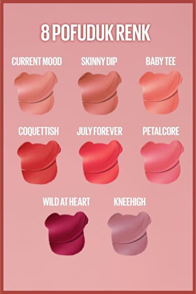 Maybelline New York Maybelline Super Stay Teddy Tint Uzun Süre Kalıcı Likit Mat Tint 50 Wild at Heart