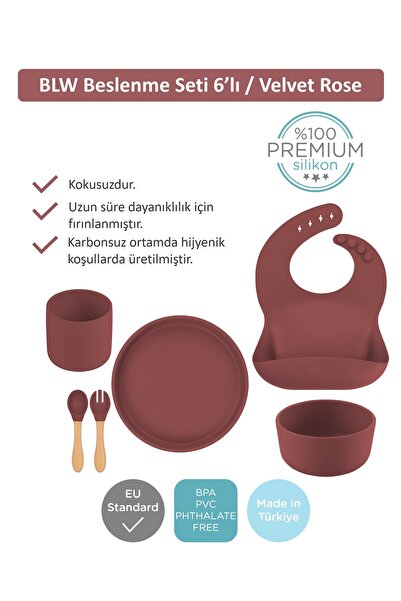OiOi Beslenme Seti BLW Set III - Velvet Rose