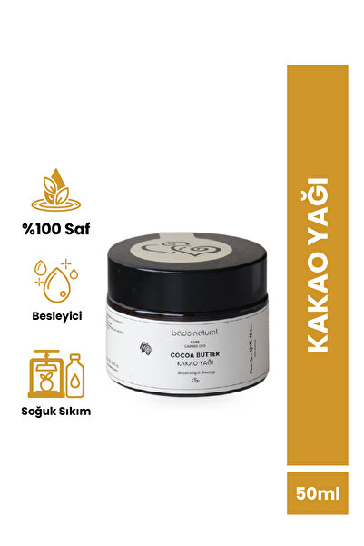 Bade Natural Kakao Yağı Soğuk Sıkım %100 Saf 50 ml