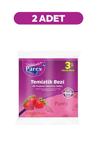 Parex Pakovanje od 3 komada krpa za čišćenje sa mirisom jagode