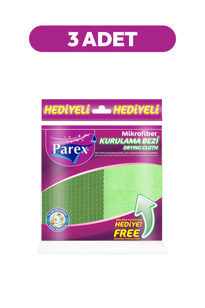 Parex Microfiber Drying Cloth (Microfiber Cleaning Cloth Gift) Triple Pack