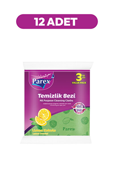 Parex Tkanina za čišćenje sa mirisom limuna, 3 komada, pakovanje od dvanaest ...