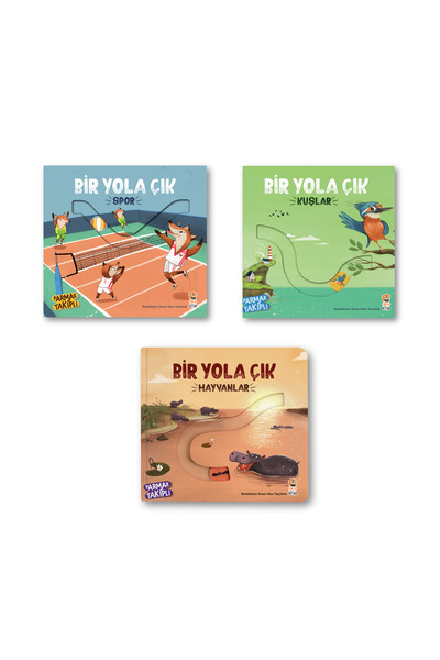 Sincap Kitap Bir Yola Çık Spor-Kuşlar-Hayvanlar 3'lü Set - Parmak Takipli