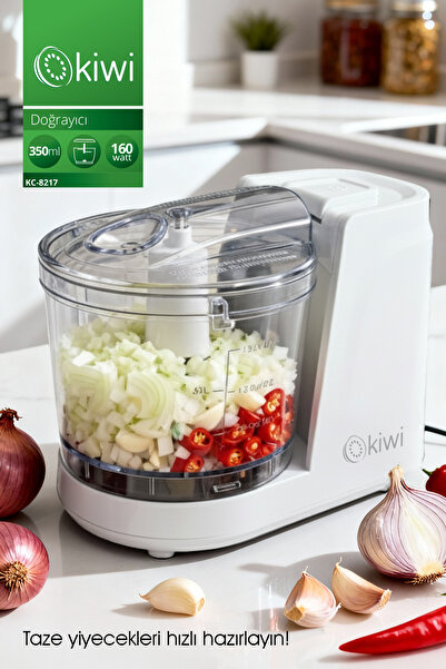 Kiwi KC-8217 Mini Gıda Doğrayıcı | 350 ml Kapasiteli & Paslanmaz Çelik Bıçaklı