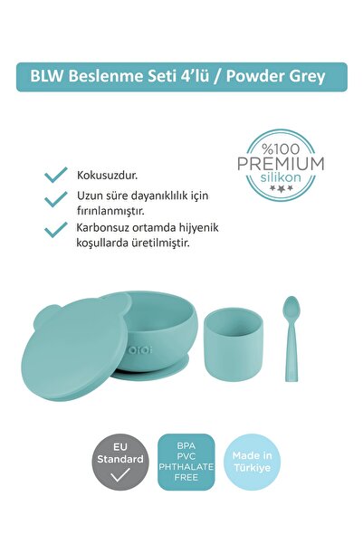 OiOi Blw Silikon Beslenme Seti - Yeşil