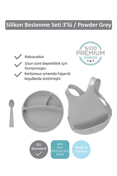 OiOi 3'lü Beslenme Seti Gri