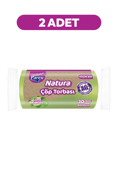 Parex Natura Çöp Torbası Küçük Boy 30'lu 40 x 50 cm İkili Paket