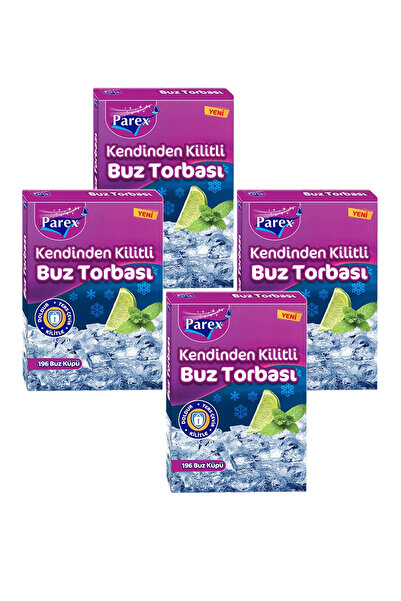 Parex Kendinden Kilitli Buz Torbası 196 Buz adeti x 4 Adet