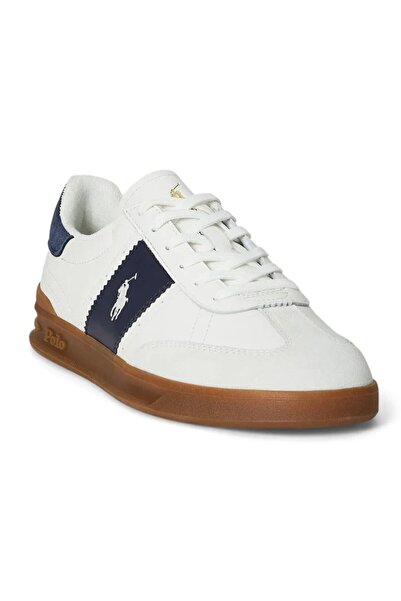 Ralph Lauren HRT AERA PP-SNEAKERS-ΧΑΜΗΛΟ ΣΚΟΥΡΟ ΜΠΟΥΤΙ ΜΕ ΚΟΡΔΟΝΙΑ