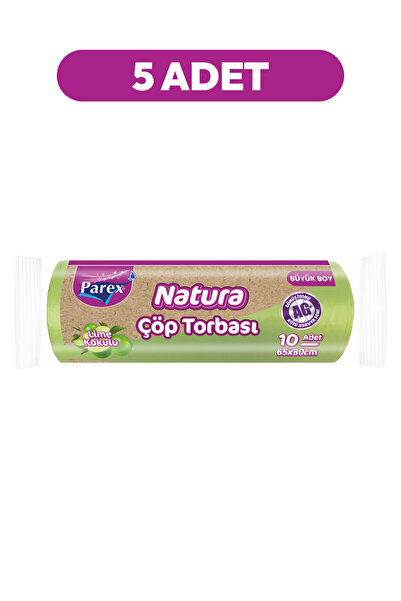 Parex Natura 10'lu Çöp Torbası Büyük Boy 65 x 80 cm Beşli Paket
