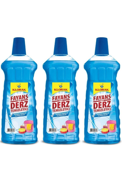 Klorak Fayans Ve Derz Temizleyici Mavi Su 1L X 3 ADET