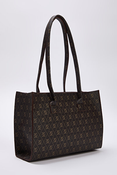 TRENDYOL SHOES Braune Damen-Umhängetasche in Midi-/Mittellänge