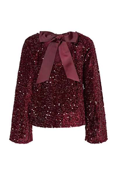 PIECES PCKAM LS DEEP BACK BOW TOP JRS NOOS BC