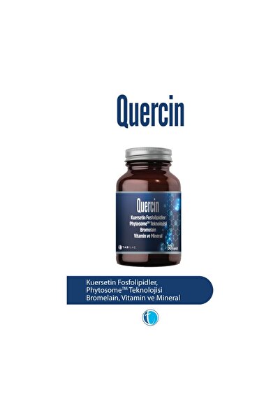 Tab İlaç Quercin phytochemical quercetin bromelain 60 capsules 8680133001178
