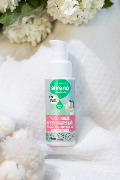 Siveno %100 Doğal Bebek Yağı Organik Jojoba Bakım Masaj Yağı Parafinsiz Bitkisel Vegan 50 ml