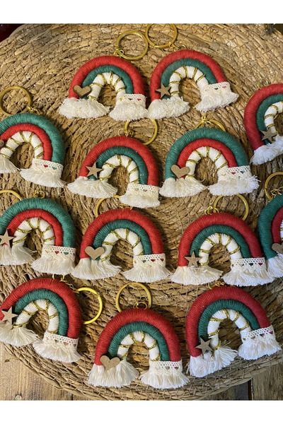 MEHTAP KURTUL TASARIM Yılbaşı Hediyesi 10 Lu Anahtarlık Kutulu Isme Özel Etiket