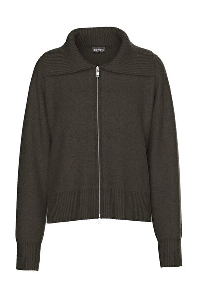 PIECES Pcmalou Ls Zip Knit Cardigan Noos Bc