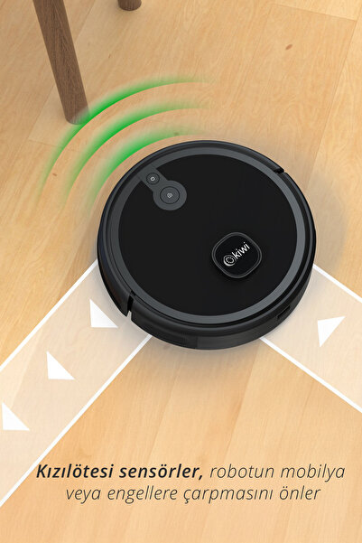 Kiwi KVC-4091 Akıllı Robot Süpürge | 6000Pa Güçlü Emiş, Lazer Haritalama, Paspas , Uygulama Kontrollü