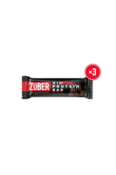 Züber Yüksek Protein Bar Kakaolu 45g X 3 Adet