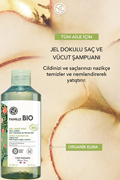 Yves Rocher Tüm Aile Için Organik Sertifikalı Famille Bio Saç Ve Vücut Şampuanı-390 Ml-90686