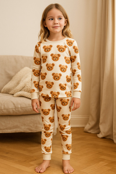 Katia&Bony Children's Teddy Patterned Pajama Set