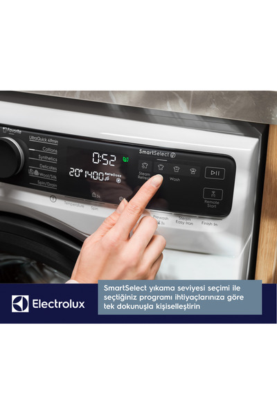 Electrolux EW8FG5602CDT 800 Serisi UltraCare 11 kg 1600 Devir A -%10 Wi-Fi Koyu Gri Çamaşır Makinesi