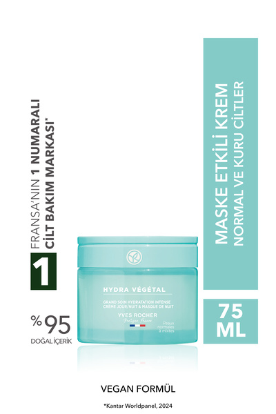 Yves Rocher Normal ve Kuru Cilt,Hyaluronik Asit Maske Etkili Krem-Hydra Veget...