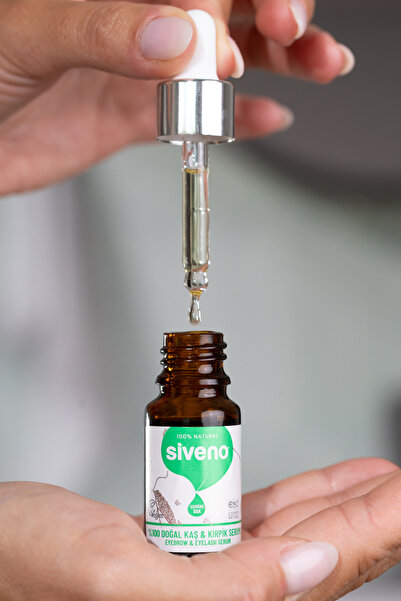 Siveno %100 Doğal Kaş Ve Kirpik Serumu Bitkisel Yoğunlaştırıcı Canlandırıcı Yoğun Bakım Yağı Vegan 10 ml