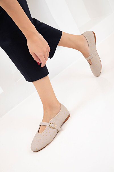 SOHO Skin Suede Genuine Leather Women's Ballerinas 20996