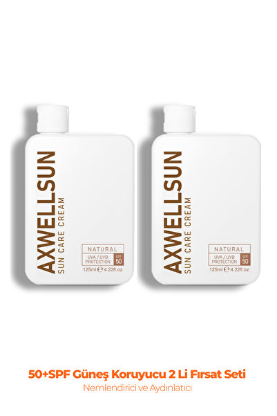 AXWELL 50 SPF+ 2 Li Fırsat Seti Leke Karşıtı Nemlendirici Yüksek Koruma Güneş Kremi