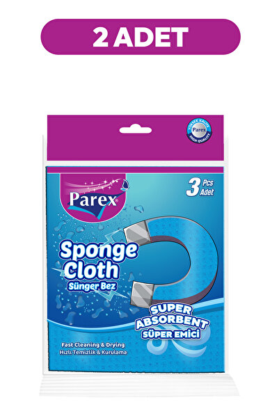 Parex Dvostruko pakovanje od 3 komada spužvaste tkanine